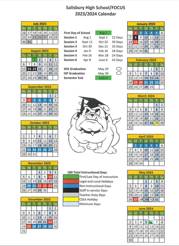 SHS School calendar